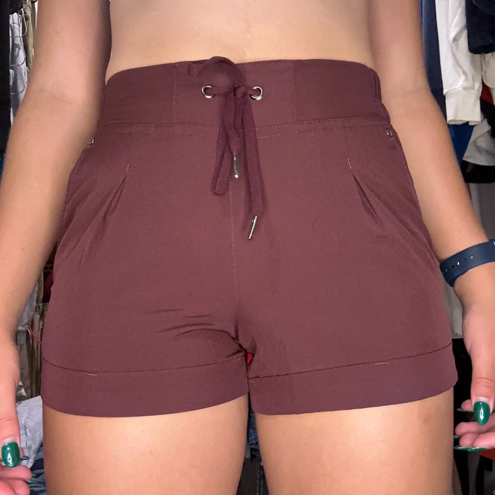 Mondetta Outdoor Project Red/Burgundy Athletic Shorts with Drawstring
